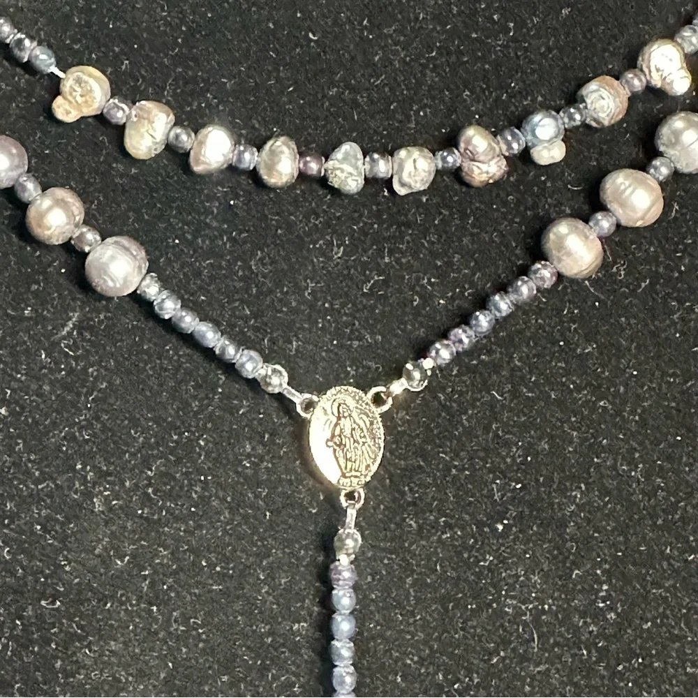 Handmade Genuine Pearl Rosary - Picture 6 of 14